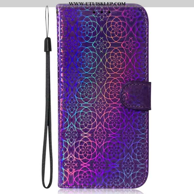 Skórzany Futerał do Xiaomi Redmi Note 12 4G Styl Dyskotekowy